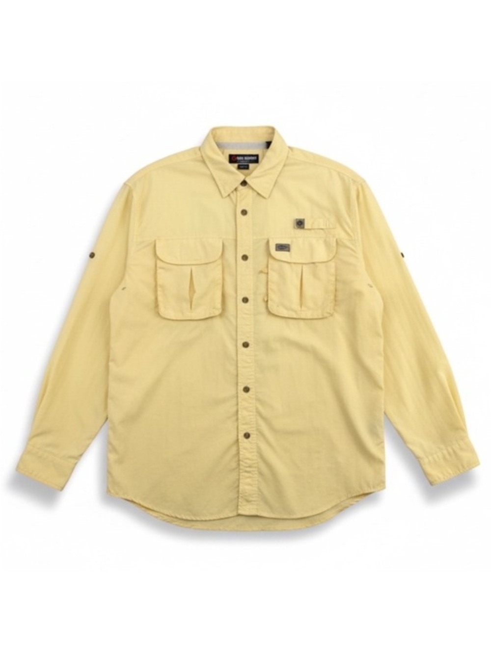 Reel Legends Yellow Performance Fishing Long Sleeve Shirt Size L